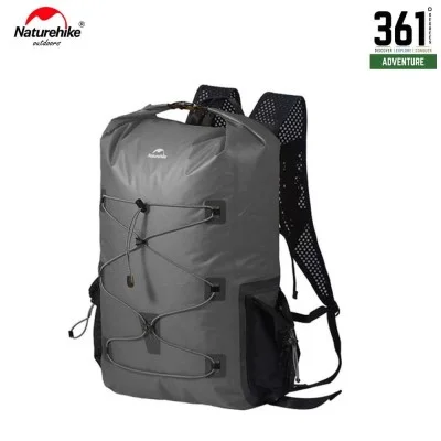 Naturehike Far Mountain Lightweight Shoulder Waterproof Bag - Graphite Black (25L) (without shoes)